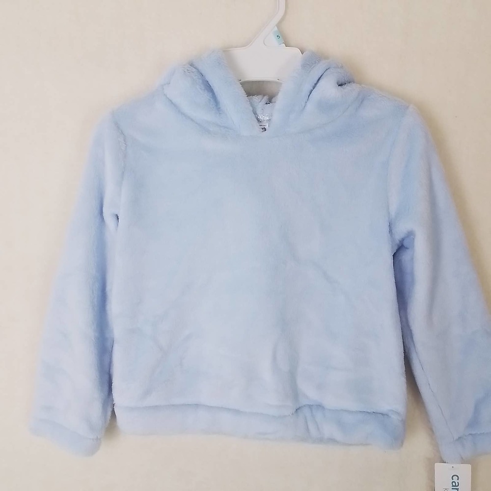 Carter's Kids Plush Fleece Pullover Hoodie Girl's size‎ 5 in Blue